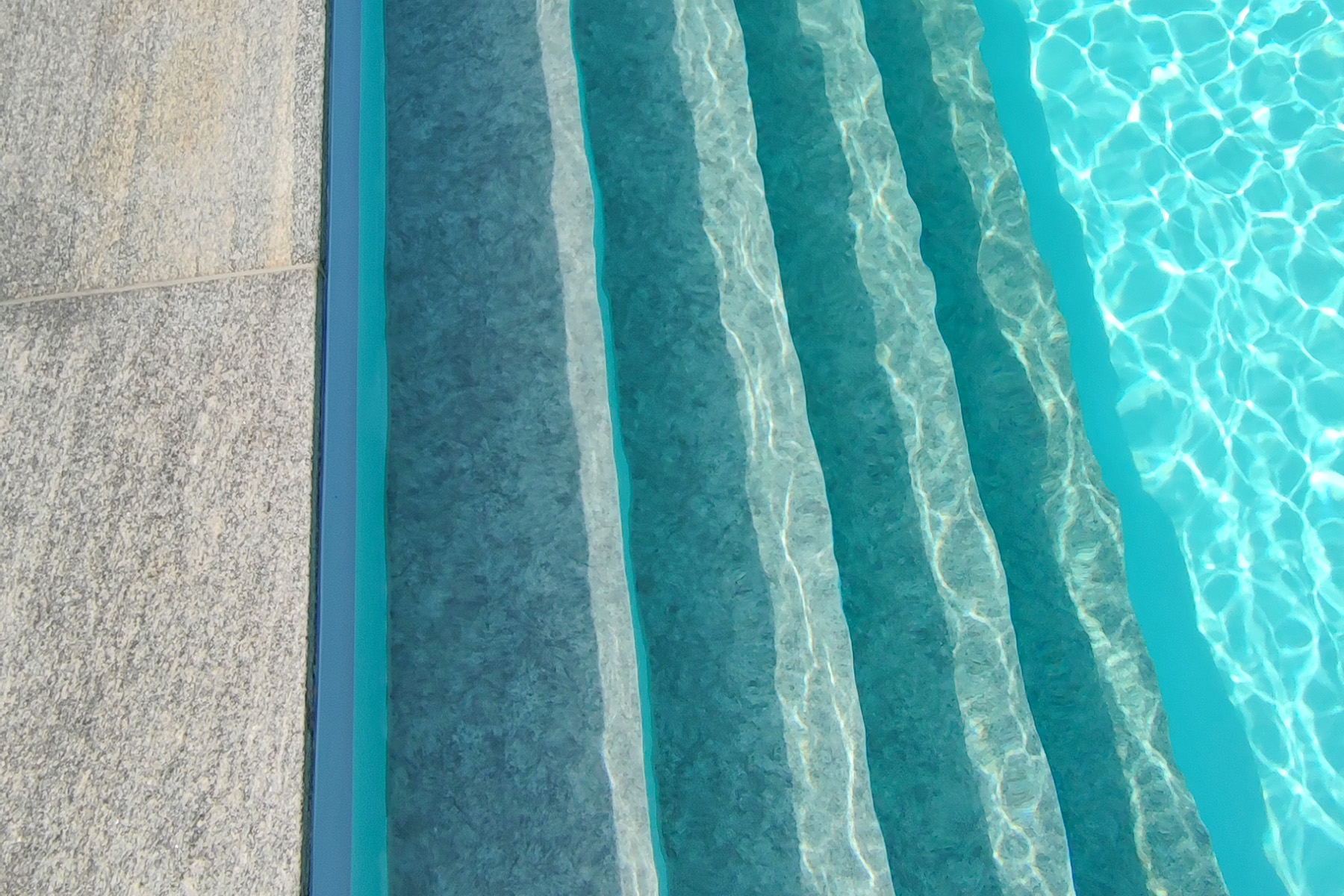 Pool mit Folienauskleidung Primefol Azur und Primefol 3D Granit Grey