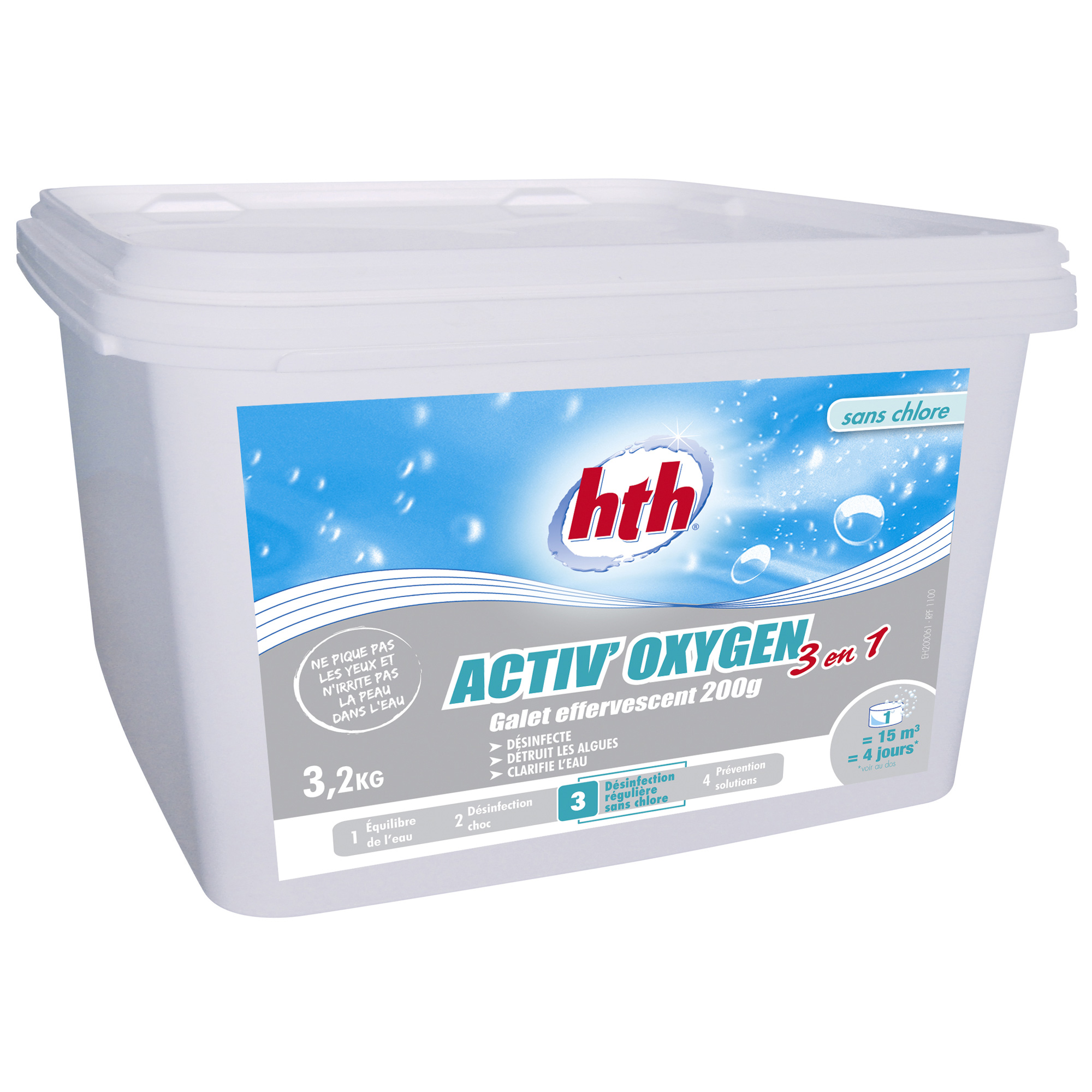 HTH Oxygen 3 in 1 Aktivsauerstoff Desinfektion 3,2kg