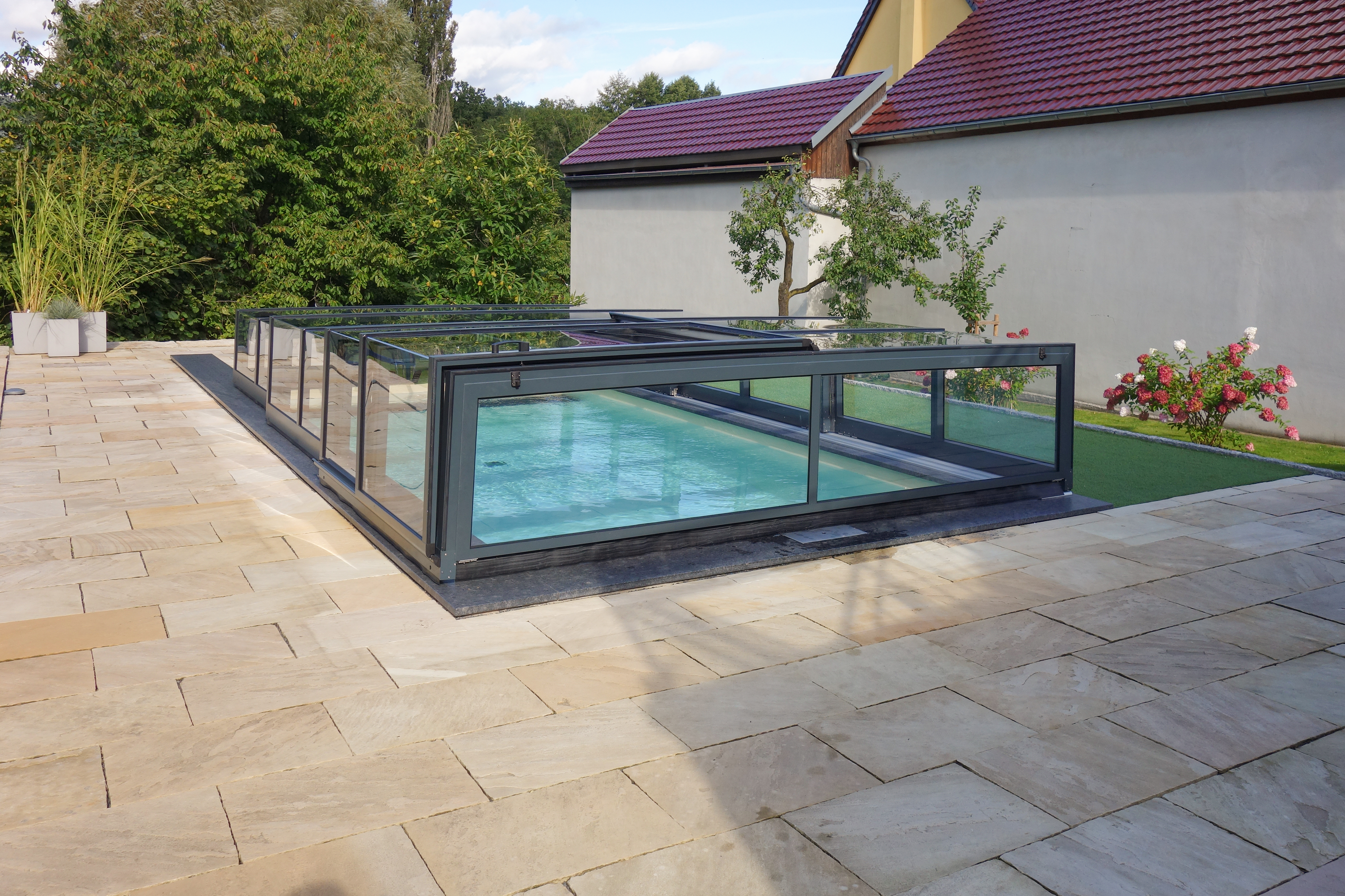 Poolüberdachung Prestige PLUS 85 cm