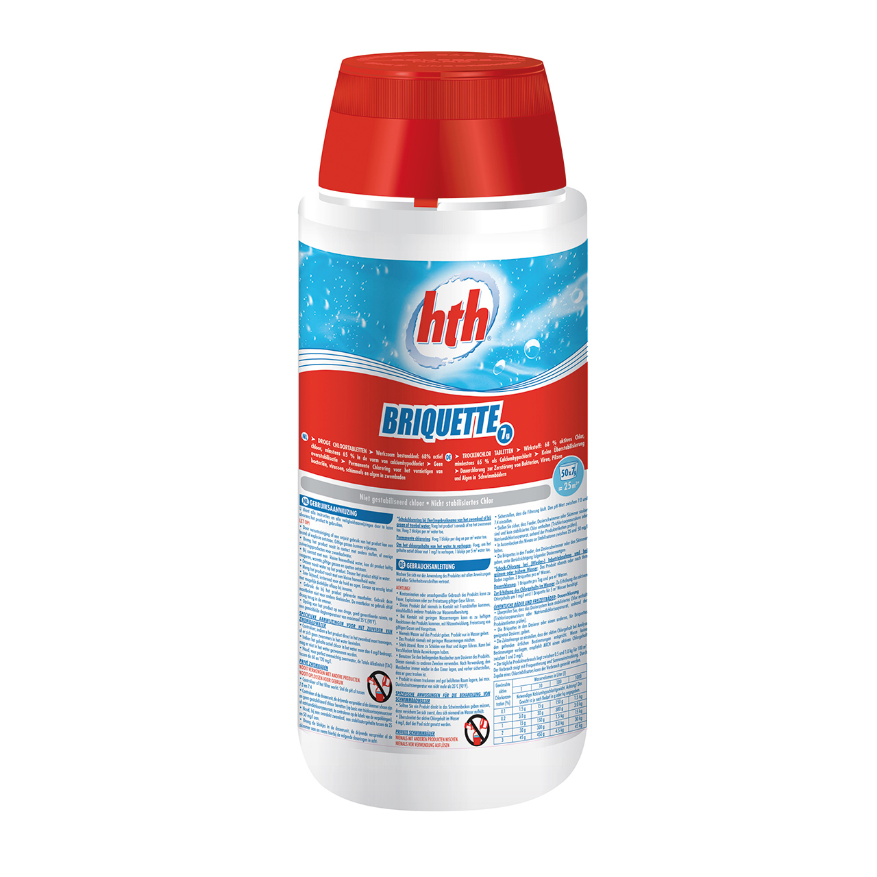 HTH Briquette 7g Chlortabletten anorganisches Chlor 2,5kg