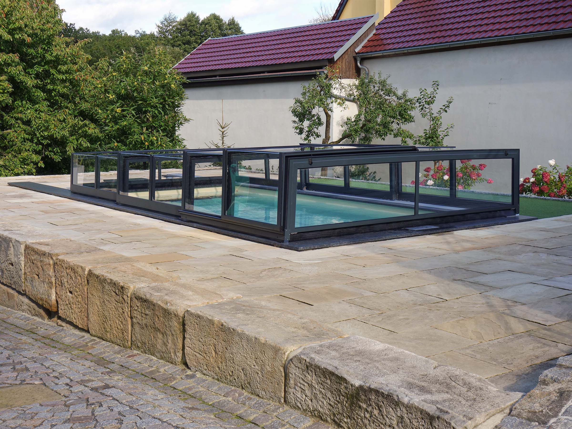 Poolüberdachung Prestige PLUS 85 cm