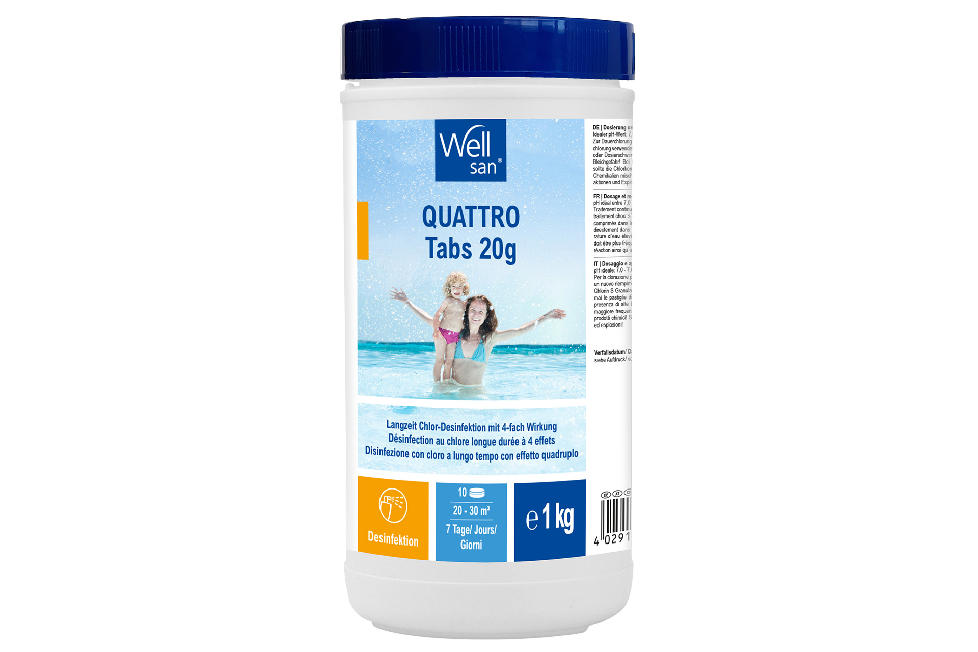 Wellsan Quattro Tabs 20g, 1 kg