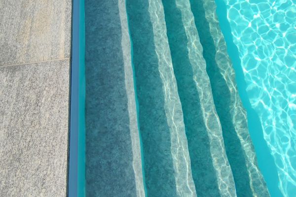 Pool mit Folienauskleidung Primefol Azur und Primefol 3D Granit Grey