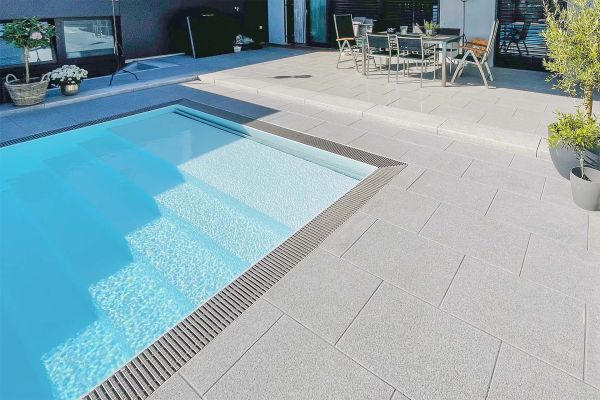 Überlaufbecken Elite Pro PP Schwimmbecken 3,3x8 m